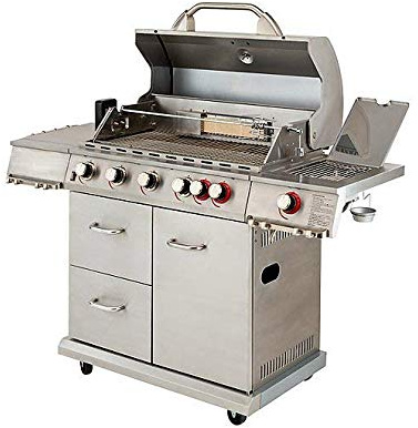 6 Burner & Side Burner Gas BBQ Grill Barbecue
