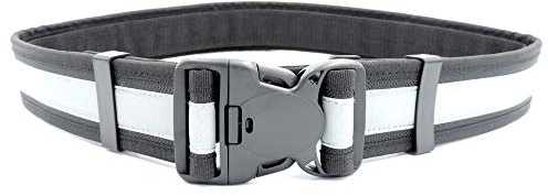 TacFirst Dienstkoppel schwarz Einsatzgürtel Polizei, Security, BW, Rettungsdienst inkl. Klett Untergürtel (NightDuty reflektierend, XL)