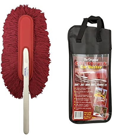 The Original California Car Duster Staubwedel mit Kunststoffgriff, Rot
