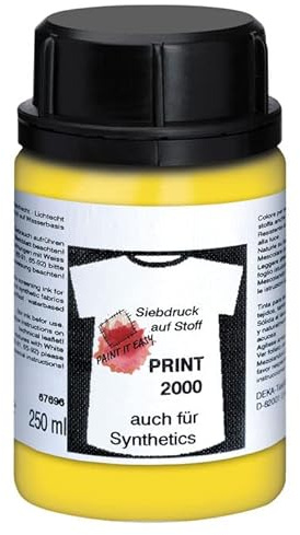PAINT IT EASY NEU Siebdruckfarbe DEKAPRINT 2000, 250 ml, Goldgelb
