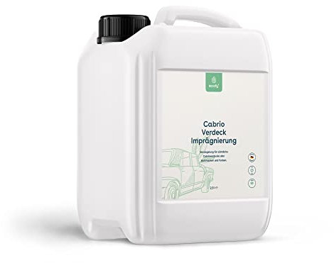 eco:fy Imperméabilisant pour capote de cabriolet - Spray imperméable pour toit en tissu - Transparent - Sans solvant - Sans PFC (2,5 l)