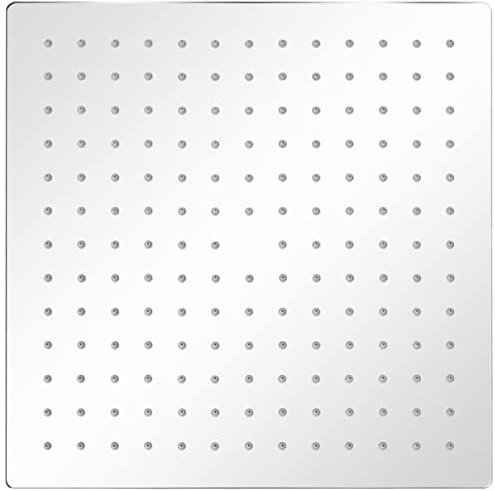 Gecheer Regenbrause Brausekopf Duschkopf Kopfbrause Regendusche Duschbrause Wand Decke Edelstahl 30x30 cm Quadratisch