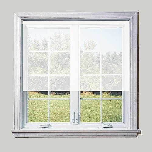 Barnes Blinds - Sheer Roller Blinds, Various Designs, Metal Tube - FREE CUT TO SIZE SERVICE - SheerFabric, Durable Fittings Easy Fit - Sheer Roller Blind (White Sheer 6FT)