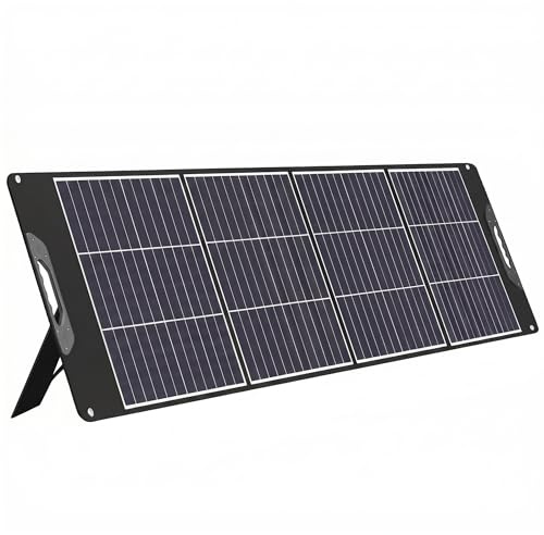 SWAREY 200W Foldable Solar Panel, Portable Monocrystalline Solar Charger with 18W USB-C QC3.0, XT60 to Anderson DC5521 DC7450 Adapter for Power Station Laptop Phone Camping RV