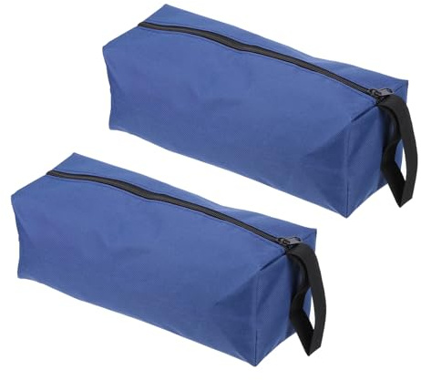 PATIKIL 30 cm verktygspåse med dragkedja, 2-pack multifunktionell verktygsväska vattentät tygväska förvaring organiserare för skruvmejslar tång, blå