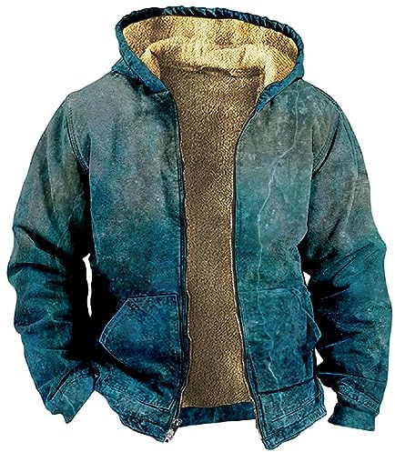 KONG JIMFAN Jacke Herren Anzüge Regenjacke Herren Wasserdicht Leicht 3 Regenjacke Fahrrad Herren Wolljacken Herren Cardigan Herren Wasserdicht Jacke Herren Warm Cargojacke Bonbon Jacke(Blue,L)
