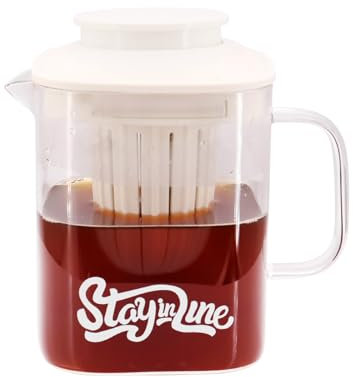CheurYae Théière en verre transparent de 850 ml avec passoire à thé, théière en verre borosilicate, à placer sur un four électrique en céramique (blanc)