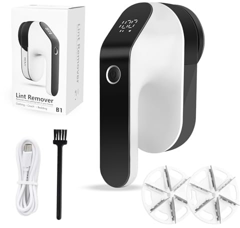 Levapelucchi Elettrico, Rimuove i Pelucchi per 3 Livelli di Potenza Regolabili, Togli Pelucchi Elettrico 2000 MAh, Leva Pelucchi Per Vestiti E Mobili