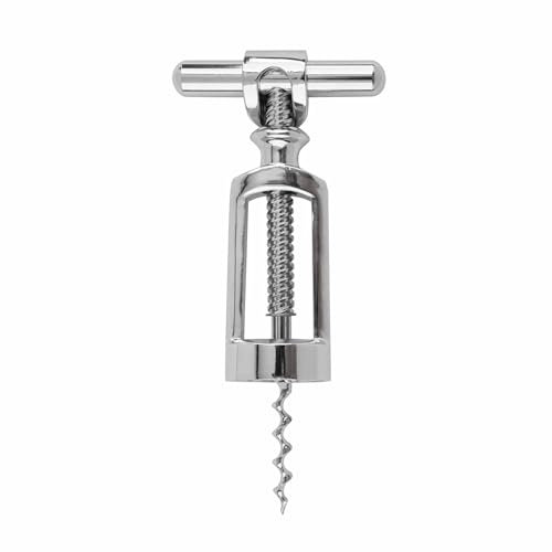 JATA HOGAR HVIN2302 - Sacacorchos de Bodega con doble rosca. Abridor de Vino con Espiral Continua. Funcionamiento sencillo. Gran consistencia. De Zinc. Medidas: 6,8 x 14,6 x 3,6 cm