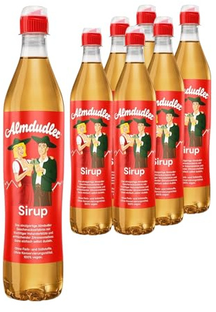 Almdudler Alpenkräuter Sirup im Vorratspack (6 x 700 ml) - Kräuterlimonade - 1 Flasche ergibt bis zu 7 Liter Limonade
