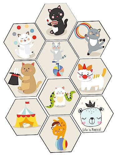 Gadpiparty 10st Fliesenaufkleber Boden Backsplash-tapete Aufkleber Wasserfest Möbel Aufkleber Fliesentapete Wasserfester Aufkleber Tierische Aufkleber Karikatur Pvc Heckklappe