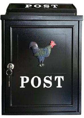 Buzones Buzón de Villa a Prueba de Lluvia Buzón de Villa inglés Antiguo Buzón de Exterior Buzón de Entrada Creativo(Rooster in Stock)