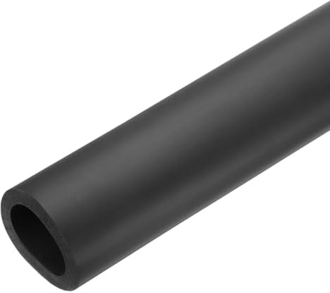 sourcing map Pipe Insulation Foam Tube 40mm ID x 54mm OD 0.45m Foam Tubing Heat Insulated Pipe for AC Unit Handle Grip Water Pipe Freeze Protection - 2-1/8 x 1-9/16/Black