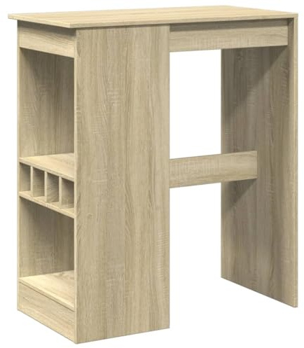 vidaXL Mesa Alta con estantes Madera Roble Sonoma 90x47,5x103,5 cm