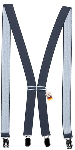 Zukunftsenkel Hosenträger 4 Starke Clips X-Form 2,5cm Breite Herren Damen Skihose Arbeitshose Verstellbar und Elastisch Fasnacht H-Form