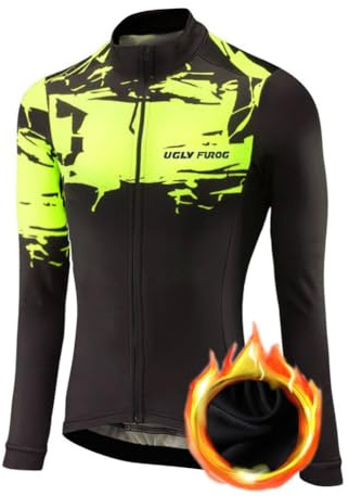 UGLY FROG RXNN01 Trikot Damen Winter Fleece 20D Gel Thermo Radsport Laufen Akzentuiert Taille Lange Fahrradbekleidung Outdoor-Mountainbiken