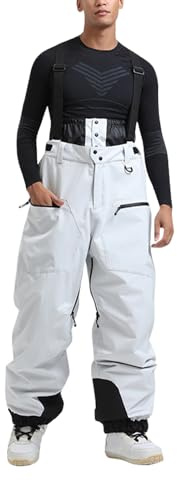 Skihosen für Herren Winterhose Herren Gefüttert mit Träger Skihose Herren Wasserdicht Thermo Arbeitshose Herren Thermo Latzhose Herren Winter Baggy Ski Pants Snowboard Hose Männer Frauen