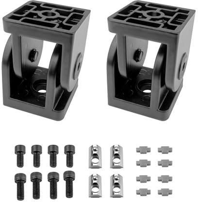 KLAK 40 - Gelenkverbinder Gelenk Winkelverbinder Nut 8 für Aluprofil 40-er schwarz - 2 Stück