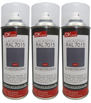 SDV Chemie Lackspray RAL 7015 SCHIEFERGRAU matt 3x 400ml Acryllack | Autolack