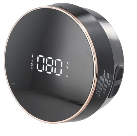 Fauhapyway Dispensador automático de jabón sin contacto montado en la pared, con indicador de alimentación, pantalla LCD de 300 ml para baño, cocina, oficina, hotel (espuma negra)