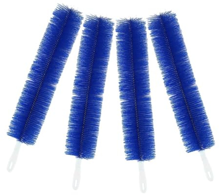 TOGEVAL 4piezas Cepillo De Limpieza Para Ventiladores Eléctricos Cerdas Duras Mango Azul Herramienta Para Limpiar Polvo Ventiladores Limpiador