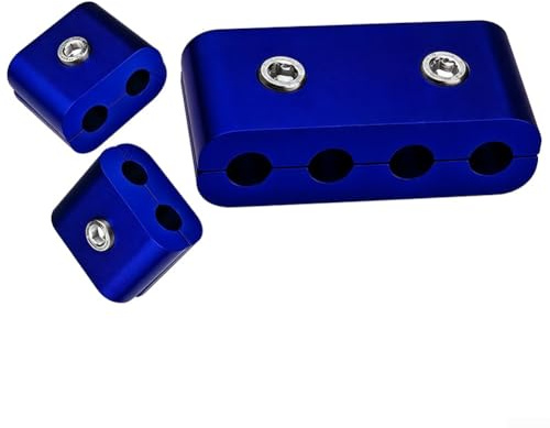 Pumixiy Motorrad-Kabelklemmen-Set – für CNC-gefräste Drahtklemme aus Aluminiumlegierung mit hoher Verschleißfestigkeit, mehrfarbiger Kabel-Organizer für Fahrrad (XJ-002-Blau)