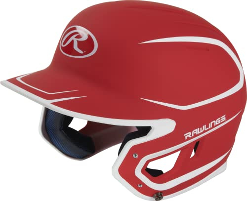 Rawlings | MACH Batting Helmet | Matte Scarlet/White | Junior 6 3/8 - 7 1/8