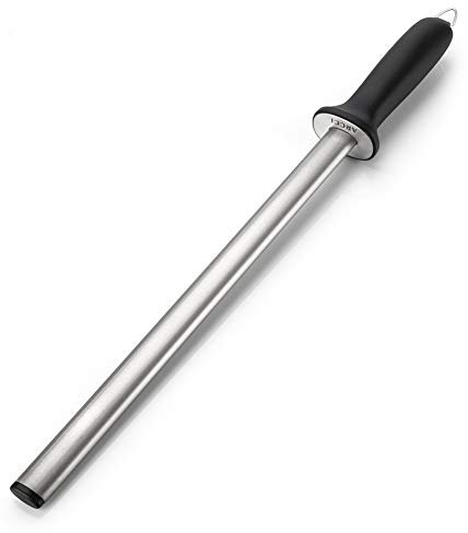 ARCCI 26CM Diamant Wetzstahl Messerschärfer Stab 600 Körnung, Professionelle Wetzstab für Koch, Wetzstahl Schlerfstab für Küche Haus Jagd, Diamant Schärfer Klinge Schneide Schleifer