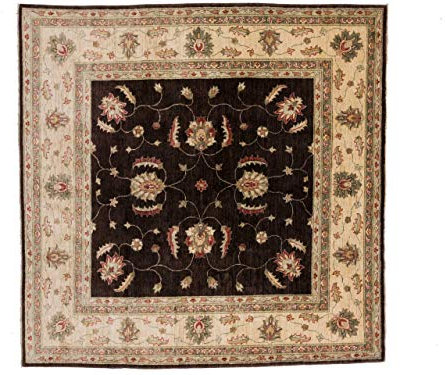 Teppichprinz Chobi-Ziegler Quadratisch 205x207cm Orientteppich Handgeknüpft Afghanistan Carpet Rug