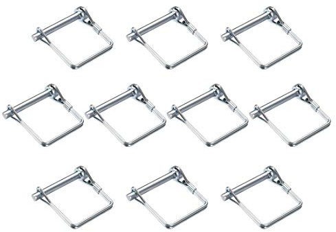 sourcing map 10Stk. Welle quadratischer Sperrstift Koppler Stift für Feld Anhänger Wagen Rasen Garten 6mm x 45mm