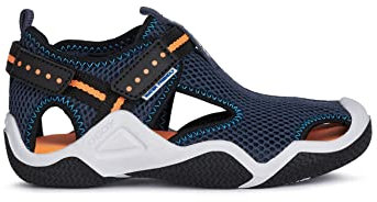 Geox Jr Wader A, Zapatillas Niños, Navy/Orangefluo , 25 EU