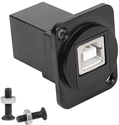 QIANRENON USB B Panneau Montage Imprimer Adaptateur USB B Femelle vers USB B Femelle Connecteur Prises USB B Extension Coupleur Module, pour Imprimante Scanner Téléphones-Fax