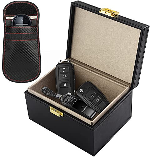 Diyife Faraday Box Kommt mit Signalblockiertasche, Keyless Go Schutz Autoschlüssel Box, Anti-Diebstahl RFID Signal Blocking Case für Autoschlüssel, Telefone, Kreditkarte