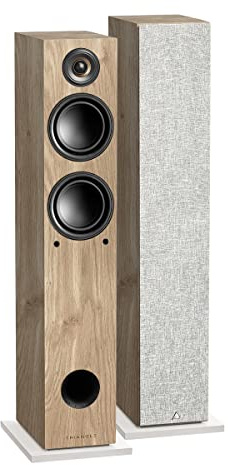 Triangle - Enceintes Actives LN05A - Enceintes Colonne Bluetooth avec Amplificateur 2 x 80W - Audio HD - Entrées Phono/Platine Optique Sortie Caisson - 165 x 921 x 263 mm – Chêne Clair (Paire)