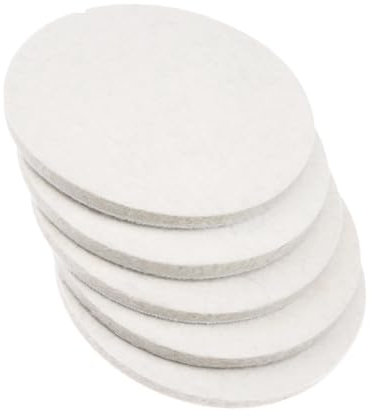 5Pcs 125mm(5Inch)*8mm(L*D) Wolle Filz Polierkissen zum Polieren von Glas Kunststoff Metall Marmor, Schwabbelscheibe Polierkissen für Küche Badezimmer Exzenterschleifer