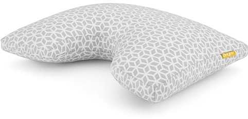Brightr® MoonHug Memory-Schaum-Seitenschläferkissen | Ergonomische Form mit Schulterausschnitt | Höhenverstellbarer Komfort für Kopf & Nacken | Anpassbares Liegegefühl | Kupferangereicherter Bezug