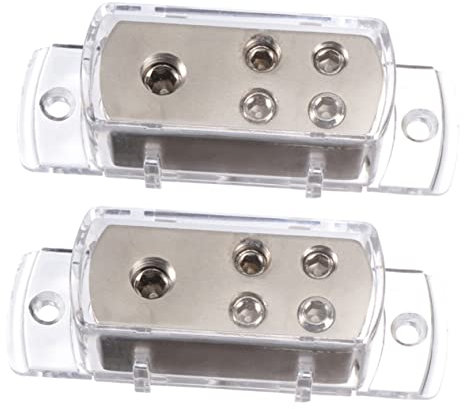 BESTonZON 2 Stück 4 Audio-Splitter Power-Boden-Verteiler Auto-Verstärker Stromversorgung Verstärker Stromverteilerblock Auto Stromverteilerblock Netzteil Anschlussdose Wagen