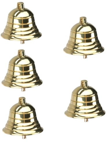 Alipis 5stücke Weihnachtsglocke Aus Messing Jingle Bell Windspiel Für Festliche Dekoration Und DIY Bastelprojekte Goldfarbene Glocken Für Festliche Atmosphäre