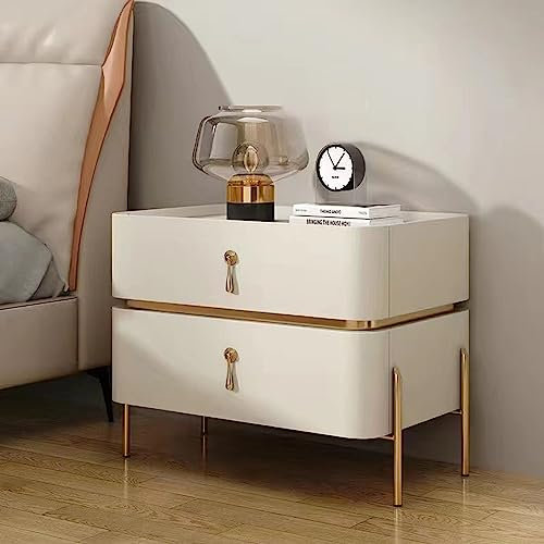 Schlafzimmer-Beistelltisch, moderner Nachttisch, Marmorplatte, Beistelltisch für Nachttisch, Nachttische aus Holz