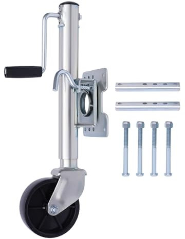 Levkitch Ruota di Supporto per Rimorchio,Rimorchio da 540kg Ruota di Sostegno Ø 15.24 cm Altezza da 32 a 57.4 cm Carico di Supporto Professionale Rigido per Auto, Rimorchi Roulotte