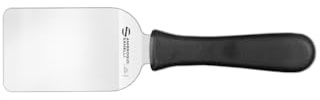 Ambrogio Sanelli, Linea Supra, Spatola Rettangolare Piegata per Pasticceria con Lama da 10x6 cm in Acciaio Inox, Impugnatura in SEBS Pratica ed Ergonomica, Certificata MOCA, Made in Italy