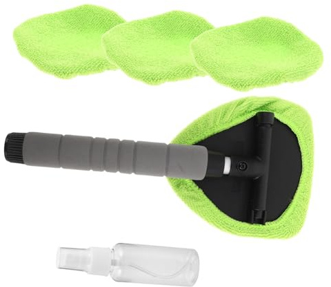 SEWOART Spazzola Telescopica Per Pulizia Parabrezza Auto Con Testina in Materiale Speciale Per Rimozione Rapida Di Macchie e Pioggia Kit Defogger e Detergente Multifunzionale Con Bottiglia