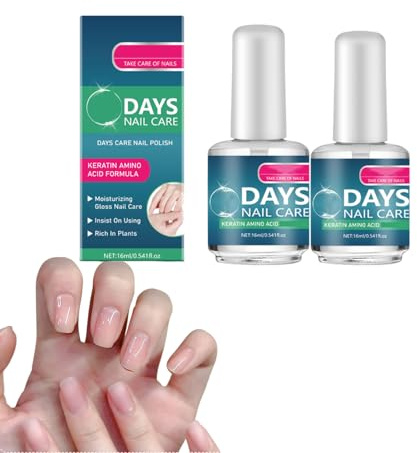 Nagelwachstumsserum & Nagelhautpflegeöl - Stärkungsmittel für dünne Nägel, feuchtigkeitsspendendes Nagelhautserum mit pflanzlichen Inhaltsstoffen, Reparatur trockener brüchiger Nägel (2 Flaschen)