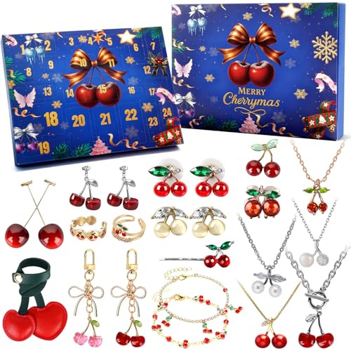 Mason Life Schmuck Adventskalender 2025, Adventskalender Mädchen, 24 Tage Weihnachten Countdown Kalender Damen Schmuck Set Weihnachtskalender Geschenk für Kinder Teenager Frauen Mädchen