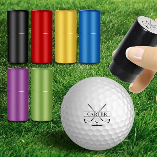 XSTZR Sello de Pelota de Golf Personalizado – con Nombre, Iniciales o Logo – Tinta Impermeable Recargable – Accesorio Regalo para Golfistas, Hombre, Papá, Regalo San Valentín
