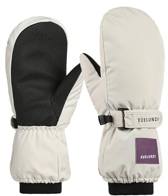 Gants d'hiver chauds pour enfants Gants de ski Gants de neige coupe-vent Gants de ski imperméables Gants de ski Polaire Moufles de neige Hiver Moufles épaisses Gants de vélo Filles Garçons Extérieur