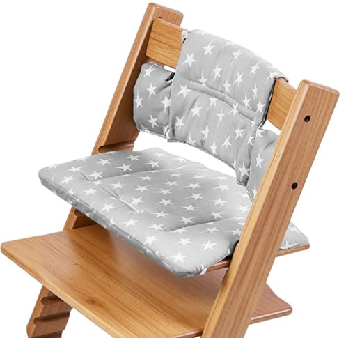 Tutamaz Stokke Tripp Trapp Sitzkissen, 2-teilig Passend für Stokke Tripp Trapp Hochstuhl Sitzkissen Set, Bio-Baumwolle, Kissen Sitzbezug, Hochstuhlauflage, Abnehmbar Weiches Sitzkissen für Säuglinge