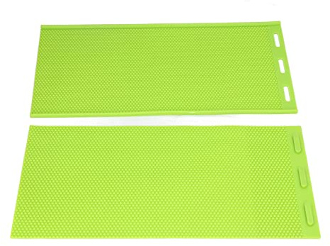 FTVOGUE Bienenwachs-Mittelwand-Pressform, Bienenwachs-Plattenform, Silikon-Mittelwandform, 2 Stück, 5,4 Mm, Grün, für Imkerei und Kerzenherstellung, Faltbar, Leicht zu Transportieren und