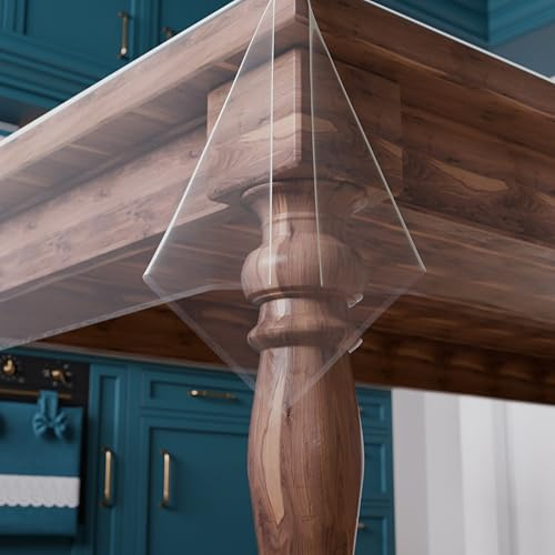PETTI Artigiani Italiani - Tovaglia Trasparente Plastificata Copritavolo Antimacchia in PVC – Protezione Tavolo Cucina e Sala da Pranzo, 12 Posti (140x240 cm) Rettangolare