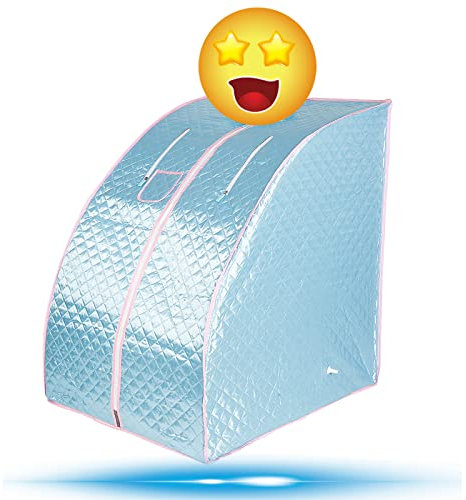 sauna portatile, sauna a vapore domestica, 1000 W, regolabile (livello di temperatura e tempo), la temperatura più alta è di circa 60 ℃, con un telecomando (blu)